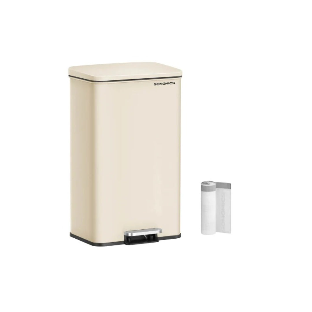 10.5-Gallon Stainless Steel Kitchen Trash Can with Soft-Close Lid
