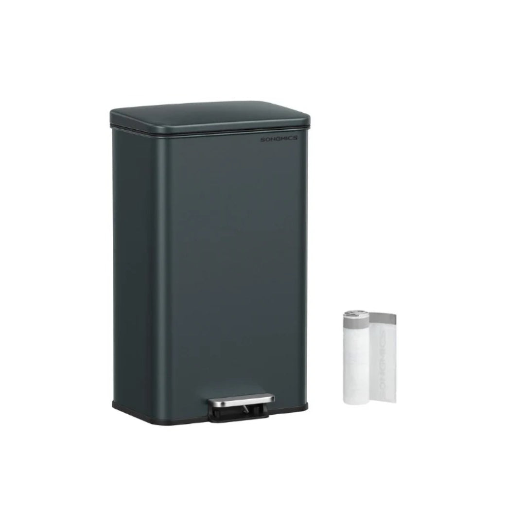 10.5-Gallon Stainless Steel Kitchen Trash Can with Soft-Close Lid