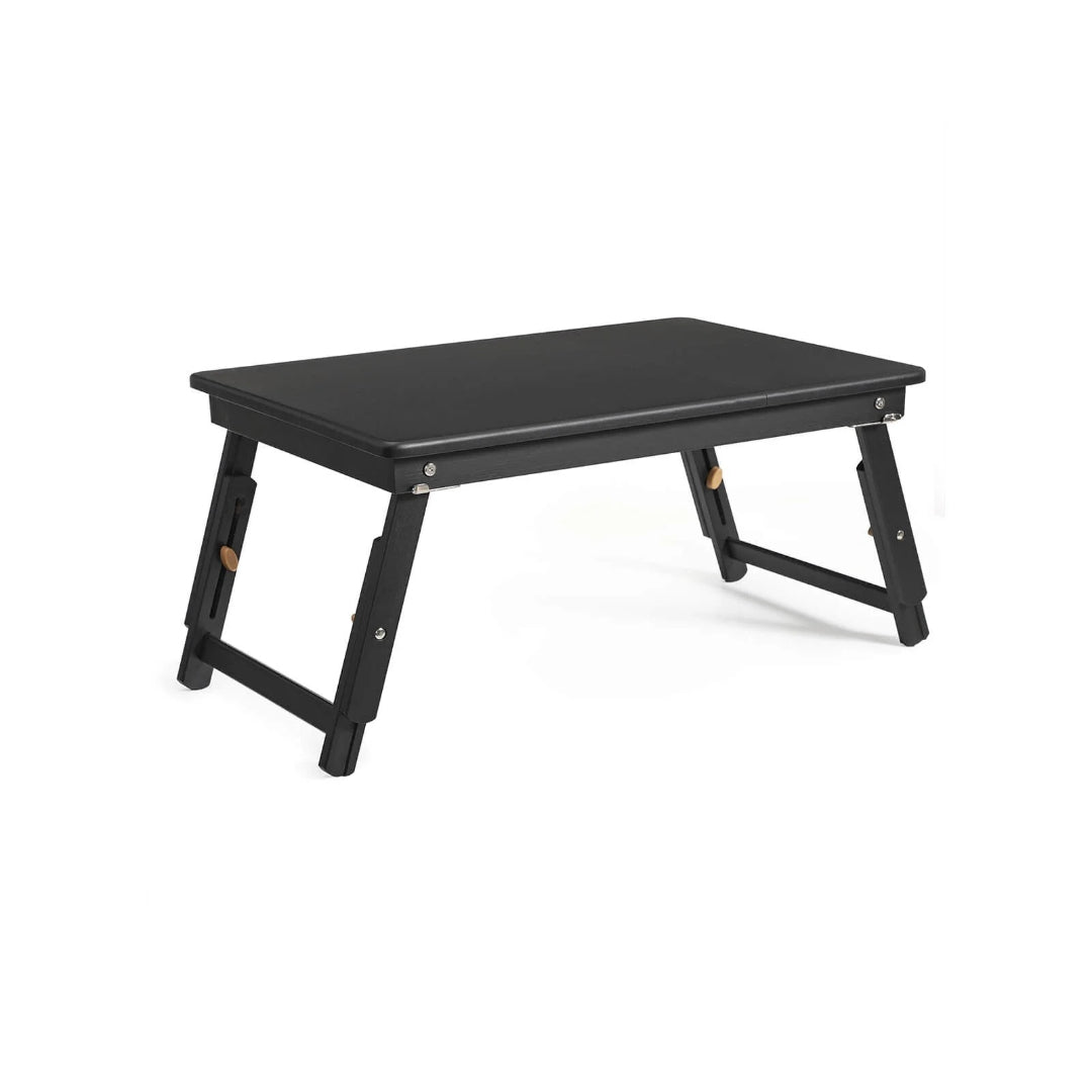 Bamboo Laptop Bed Desk With Tilting Top & Adjustable Height