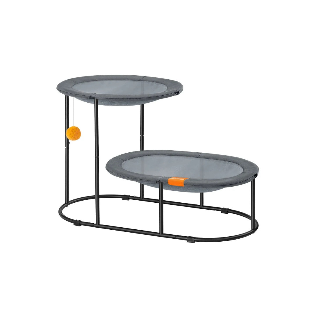 Elevated Cat Bed 2 Tier Raised Pet Bed With Mesh Platform