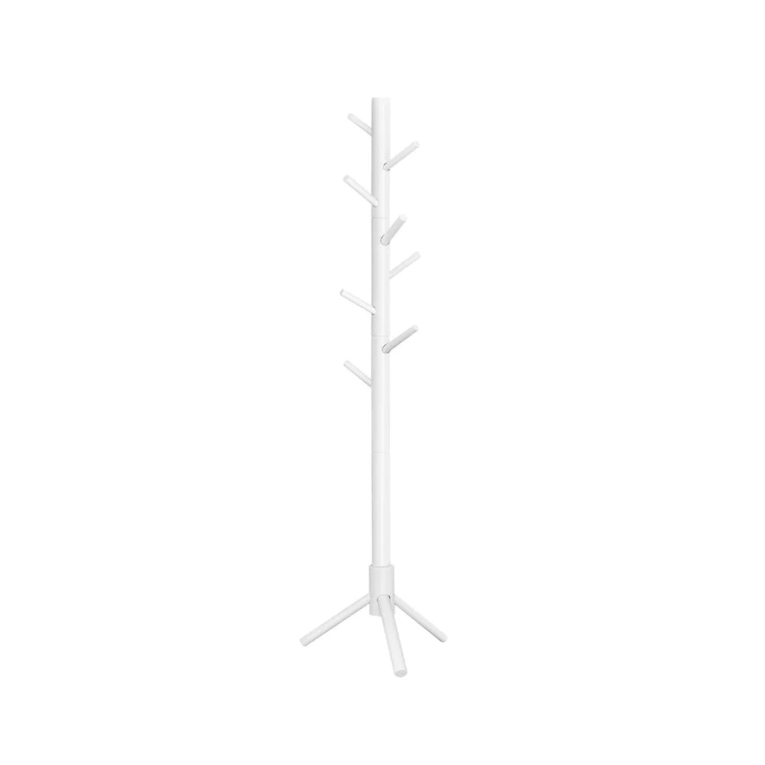 Solid Wood Coat Rack With 8 Hooks, 68.9 Inch Freestanding Stand