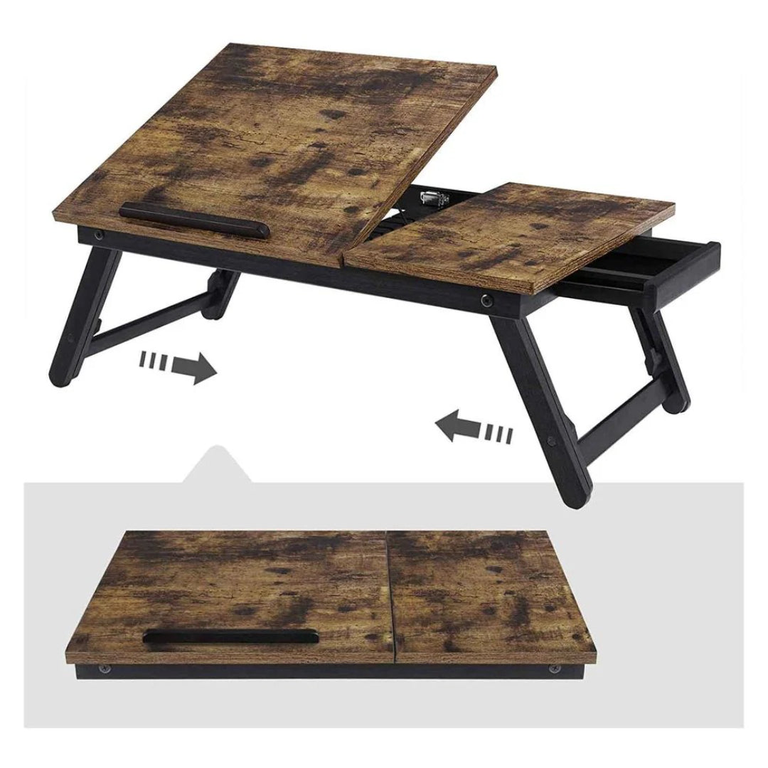 Adjustable Laptop Desk With Tilting Top & Height, Bed Sofa Tray