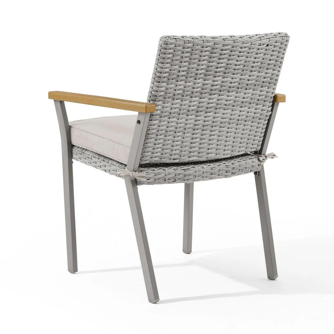 Dining Chair Outdoor Patio Chair With Cushioned Seat 265lb Capacity