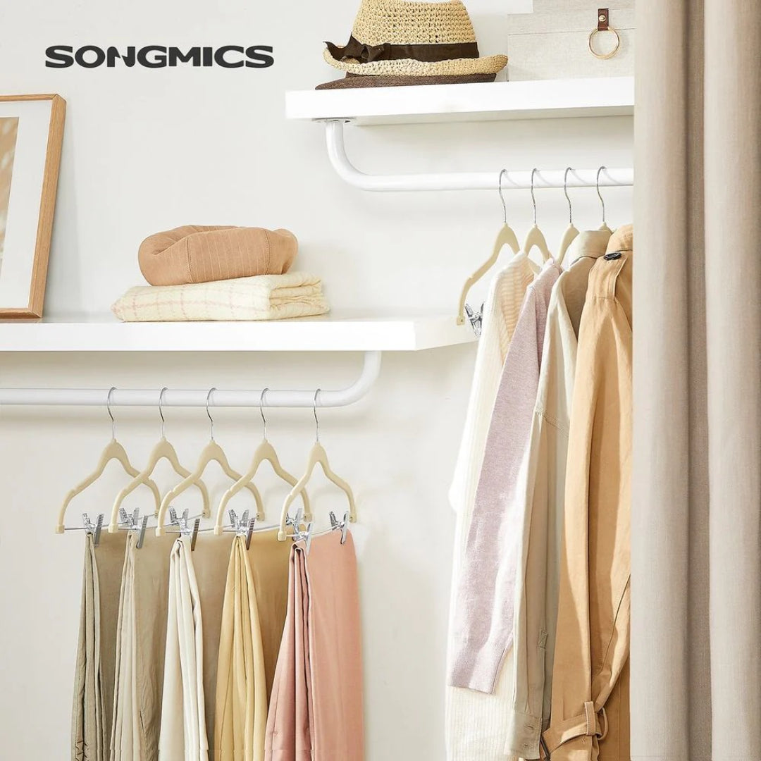 Velvet Pants Hangers With Adjustable Clips Set