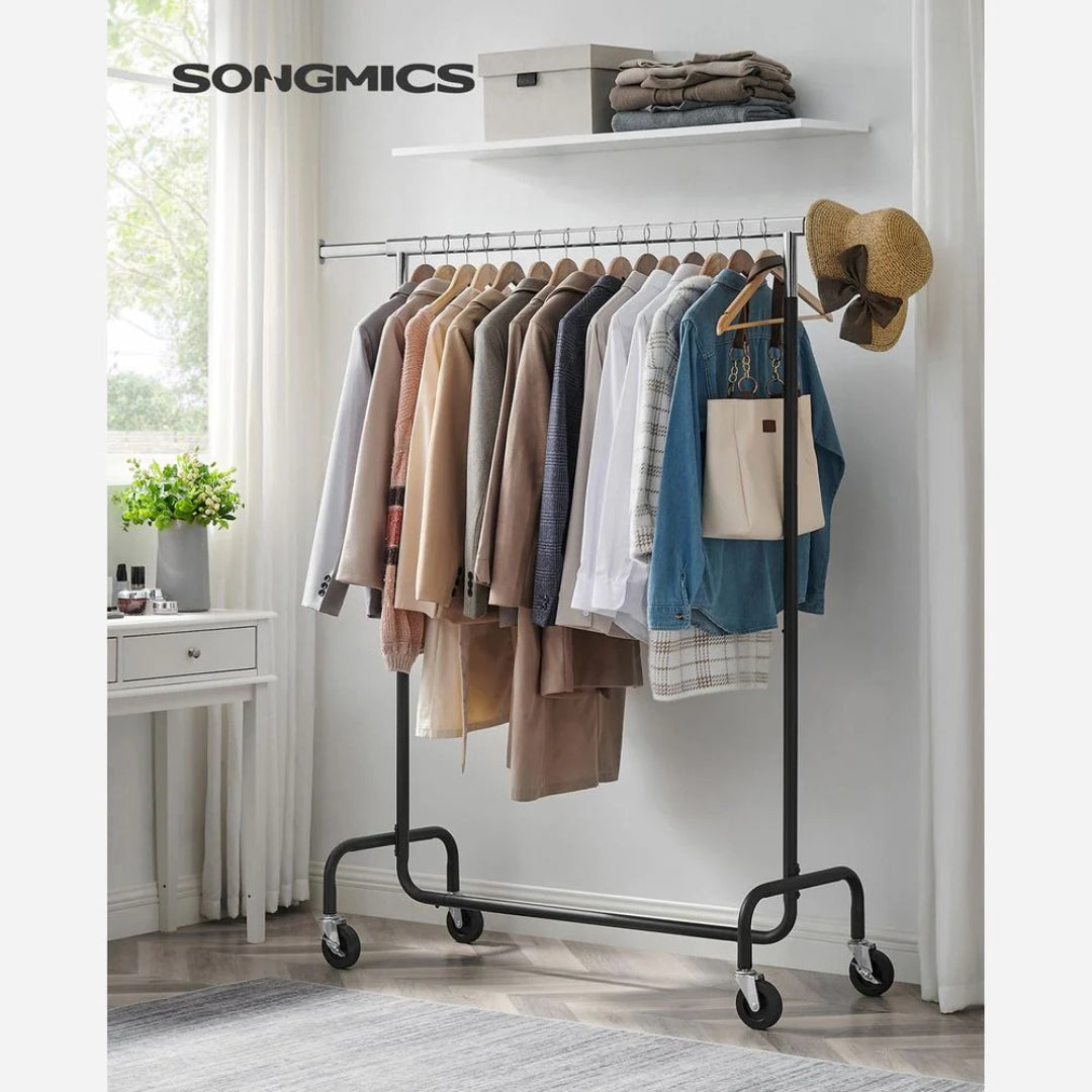 Clothes Rack Heavy Duty Rolling Garment Rack 43.3-59.1in Wide