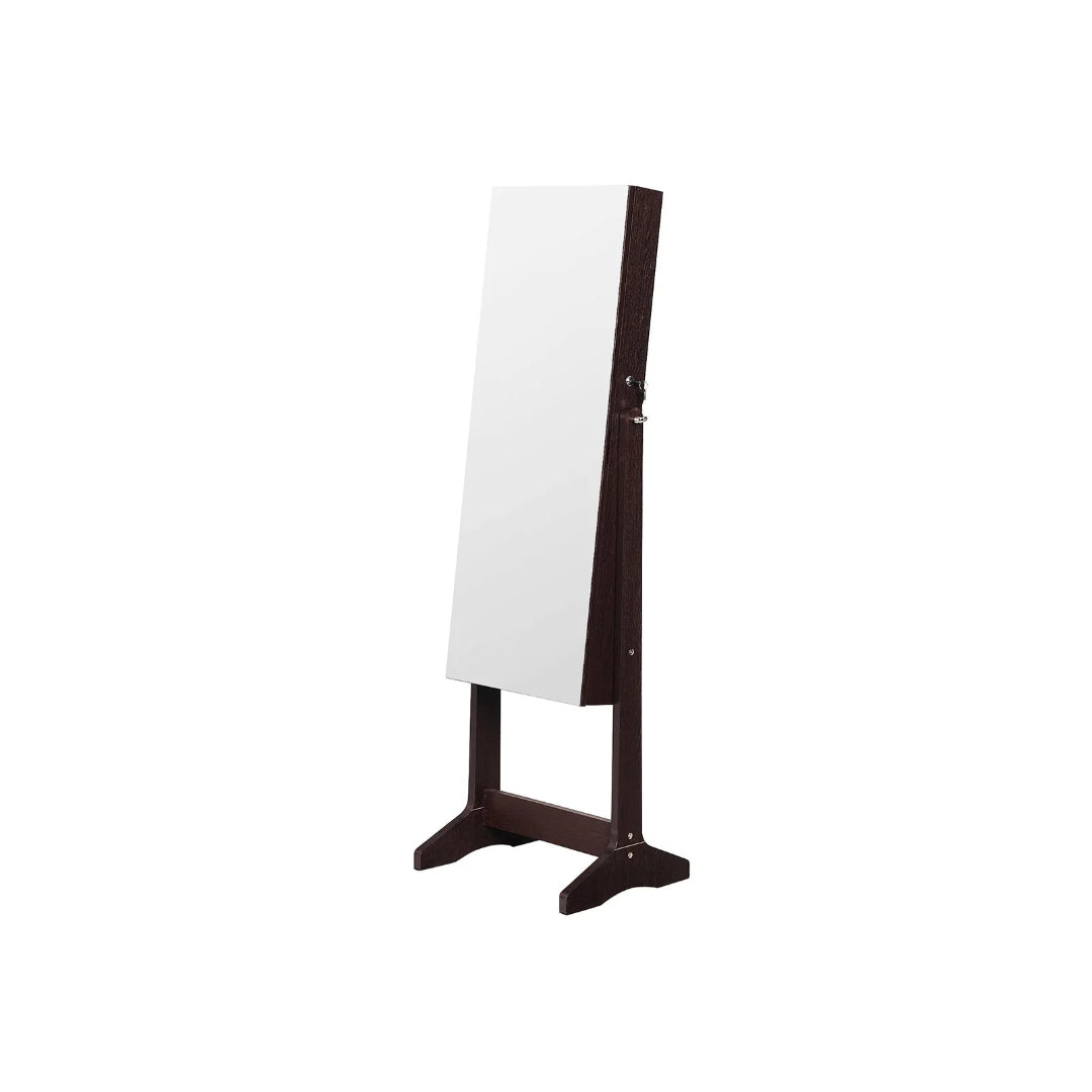 Freestanding Mirror Jewelry Cabinet Armoire With Storage