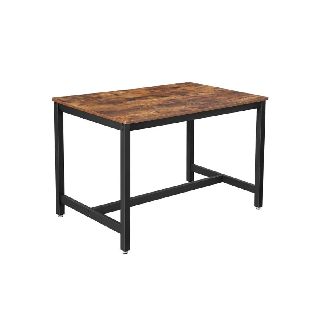 Dining Table for 4, 47-Inch Rustic Kitchen Table with Steel Frame