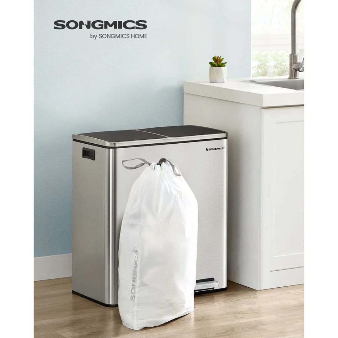 Drawstring Trash Bags, Heavy Duty Leak-Resistant Garbage Bags