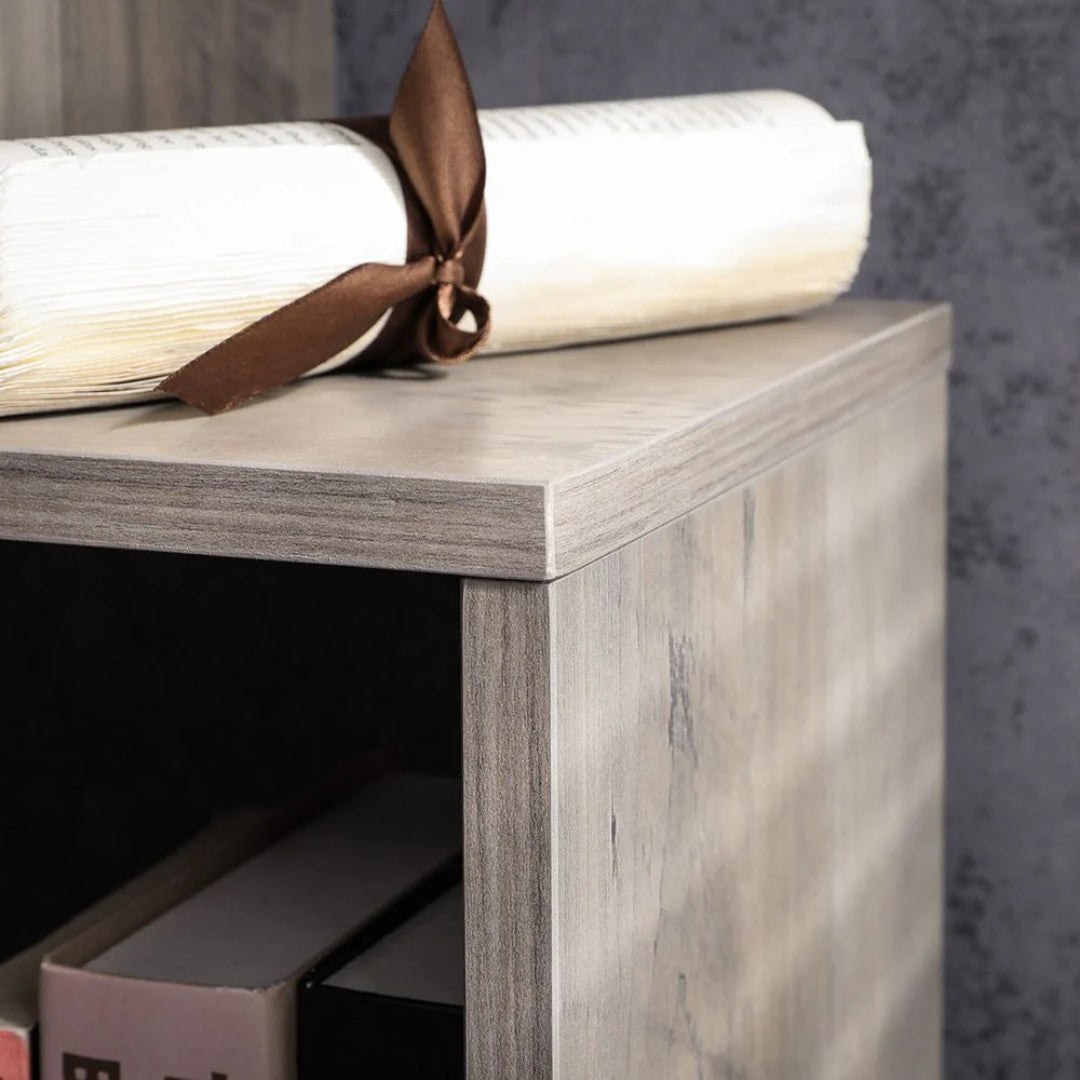 5 Tier Wooden Bookcase Storage Shelf Freestanding