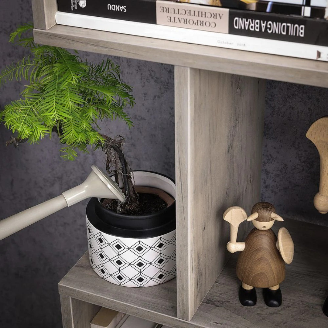 5 Tier Wooden Bookcase Storage Shelf Freestanding
