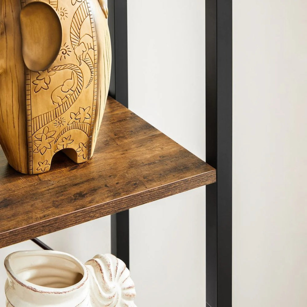 6 Tier Narrow Bookcase With Steel Frame, 73.8 Inch Storage Shelf