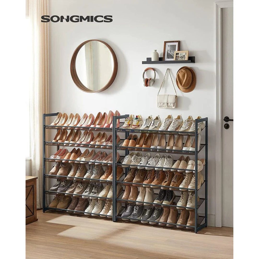 12 Tier Shoe Rack With Metal Shelves, Extra Large Storage Organizer