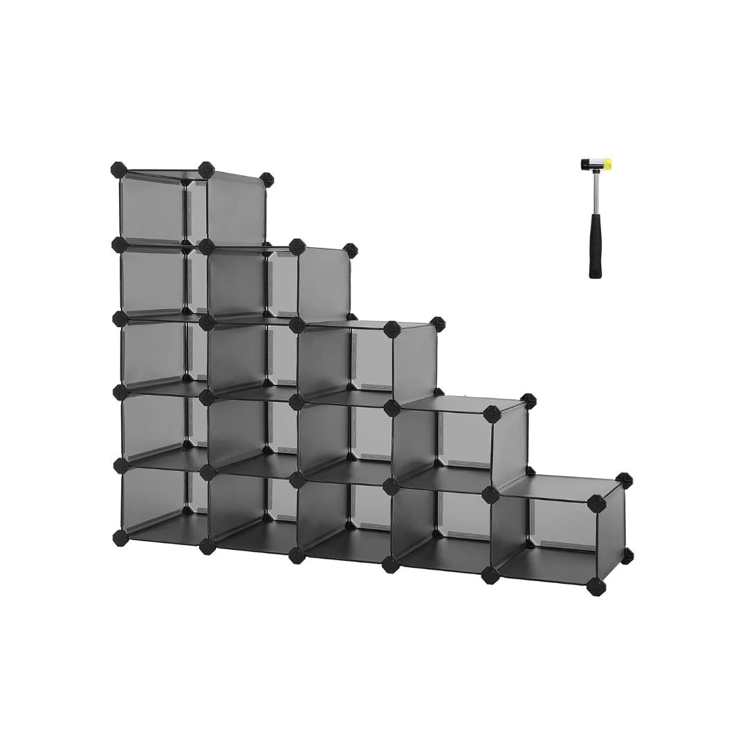 Plastic Shoe Storage Organizer 15 Or 28 Slot Stackable