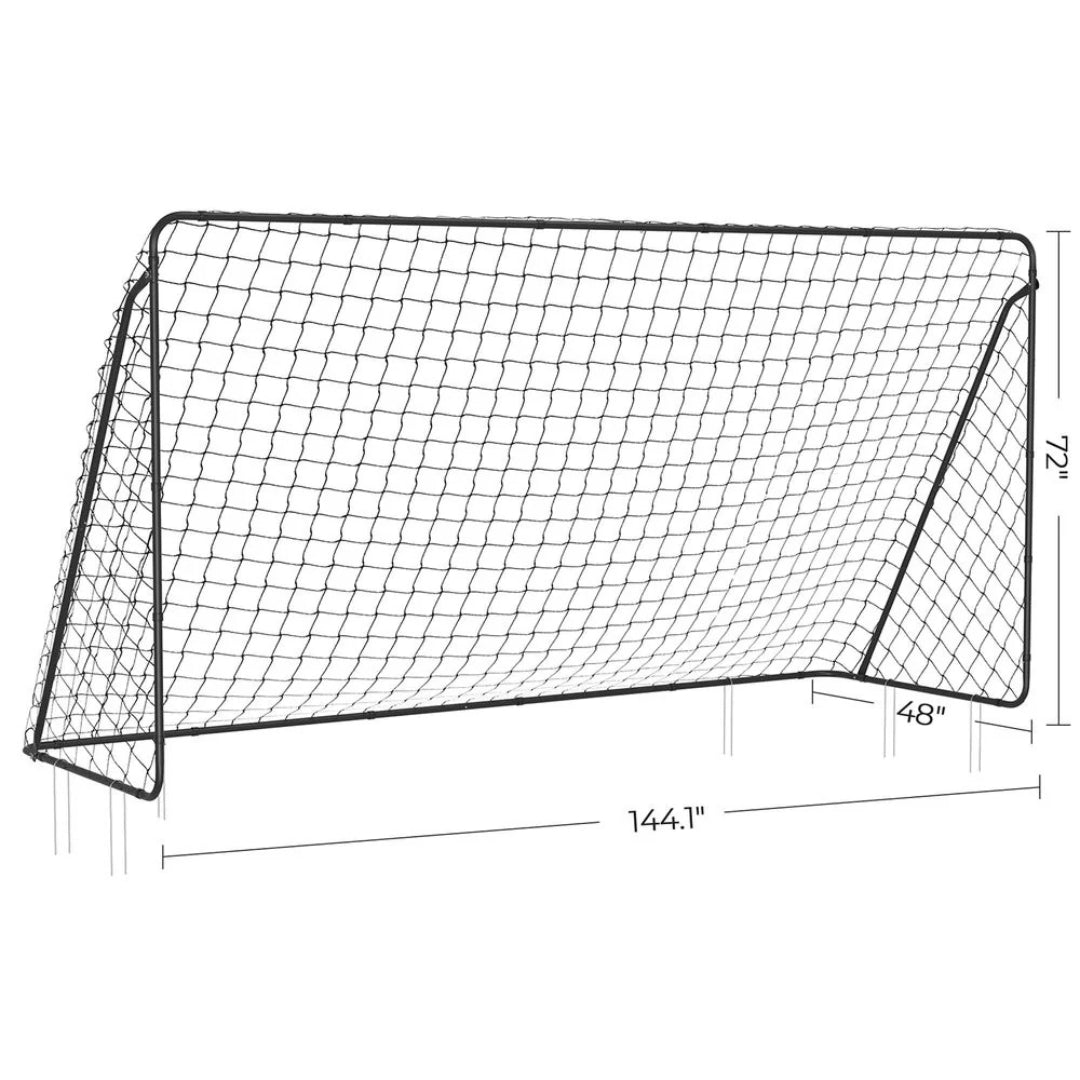 Soccer Goal 12x6ft Kids Backyard Training Net With Stakes