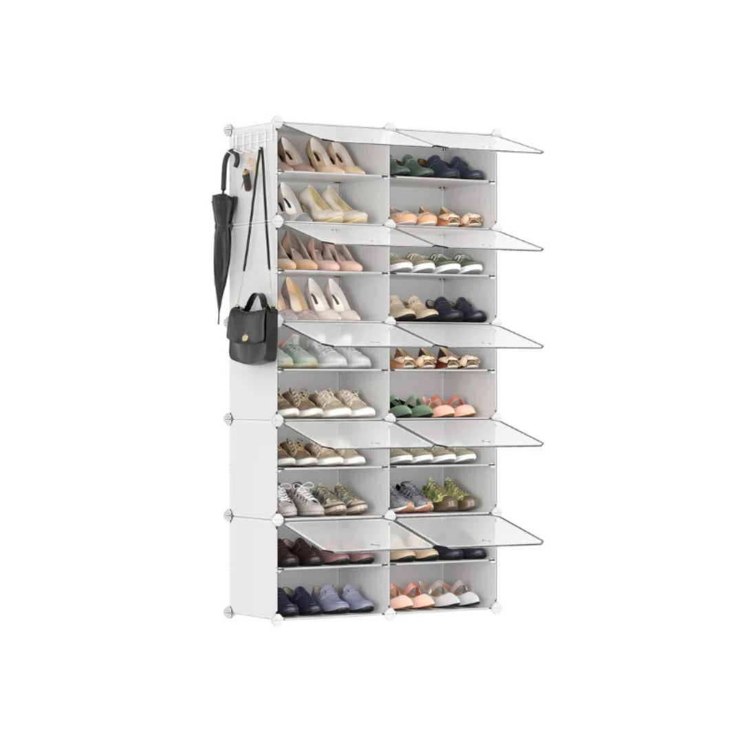 Shoe Organizer Cabinet With Doors 4 To 10 Cubes