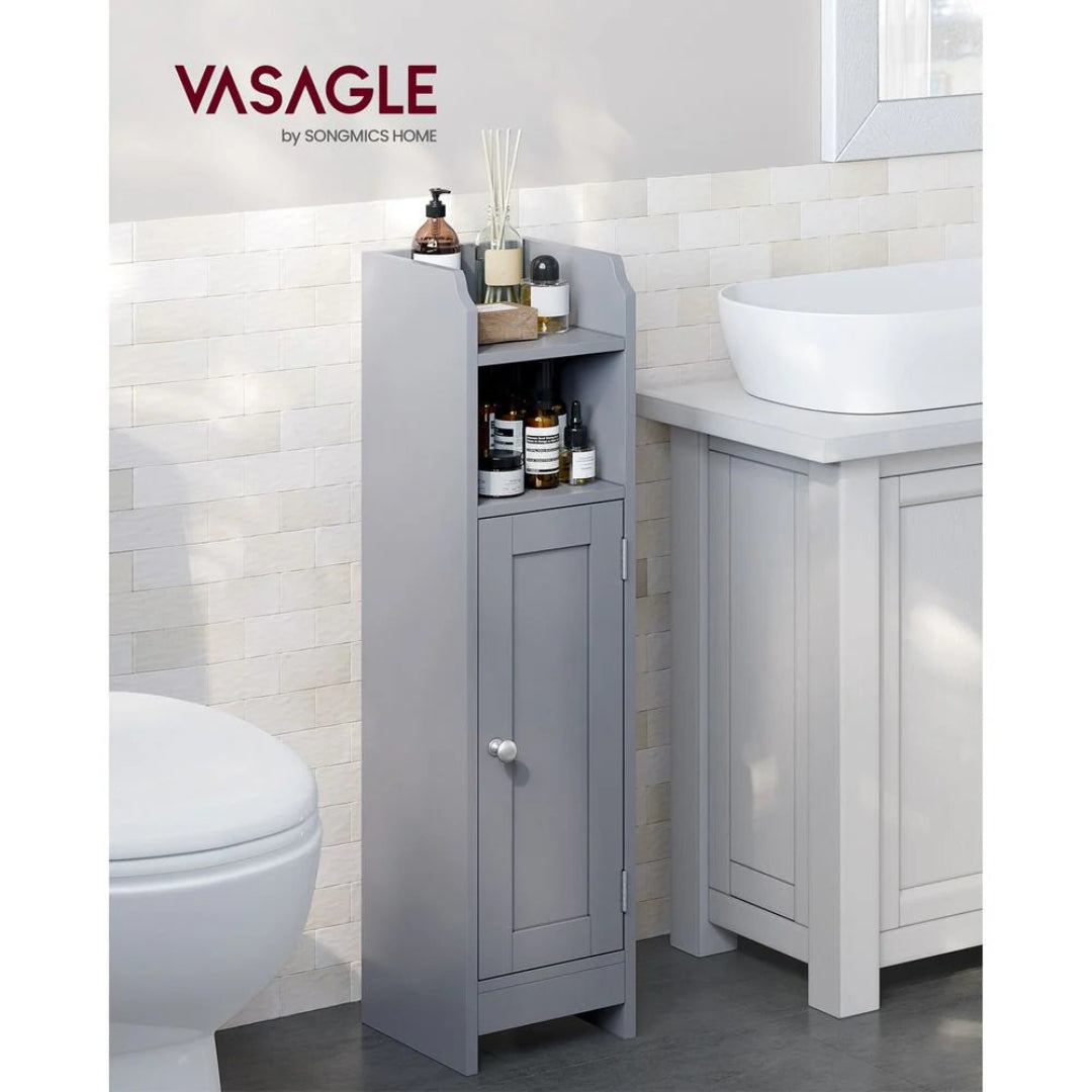 Corner Bathroom Storage Cabinet Slim Floor Cabinet 31.5in High