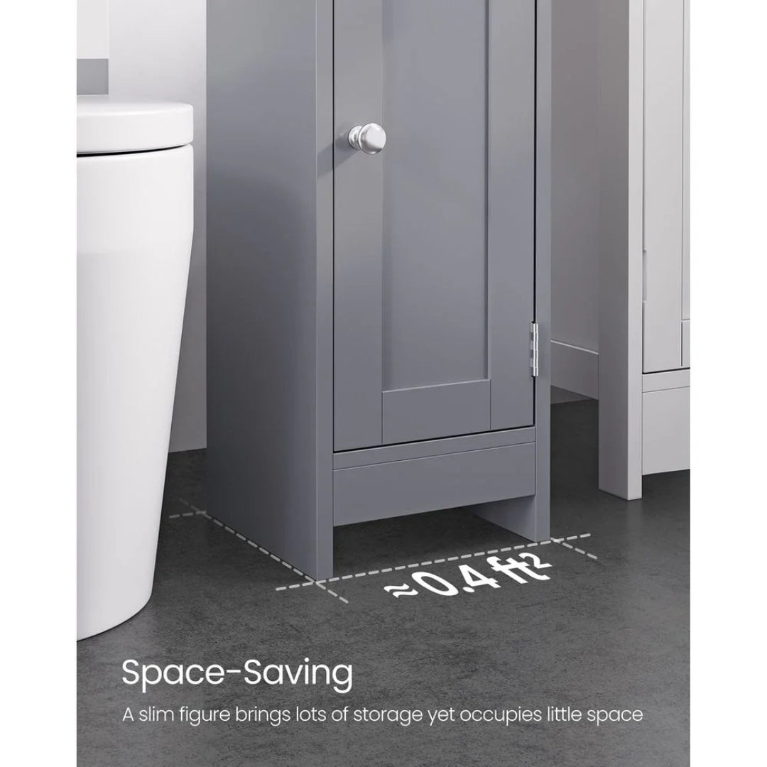 Corner Bathroom Storage Cabinet Slim Floor Cabinet 31.5in High
