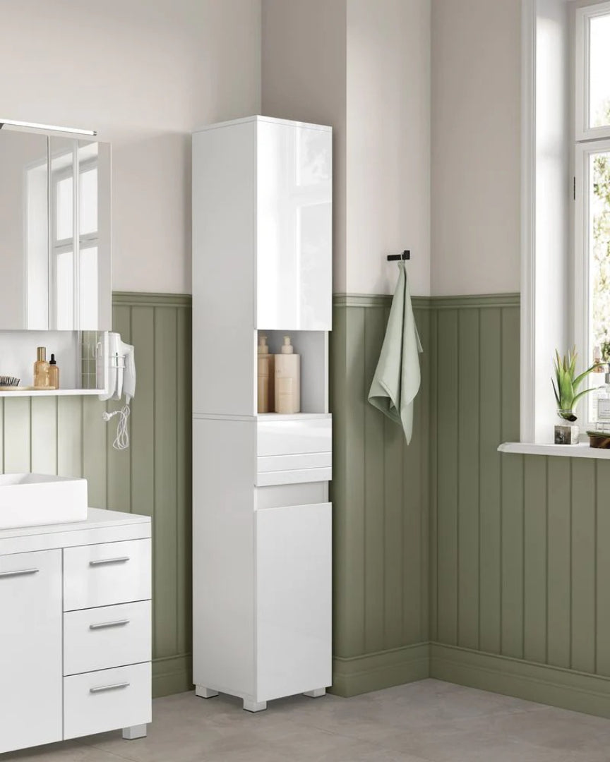 Slim Bathroom Storage Cabinet Tall Floor Cabinet With Drawers