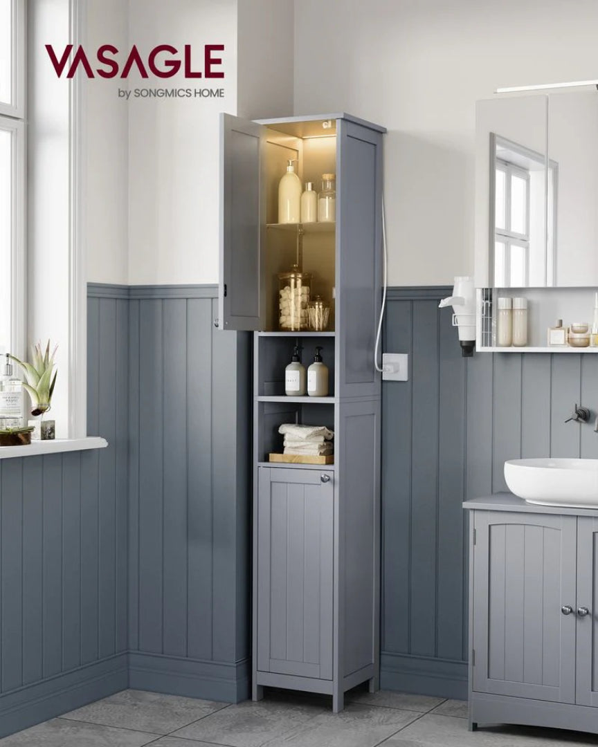Bathroom Cabinet With Lights Tall Storage Cabinet 66.9in High