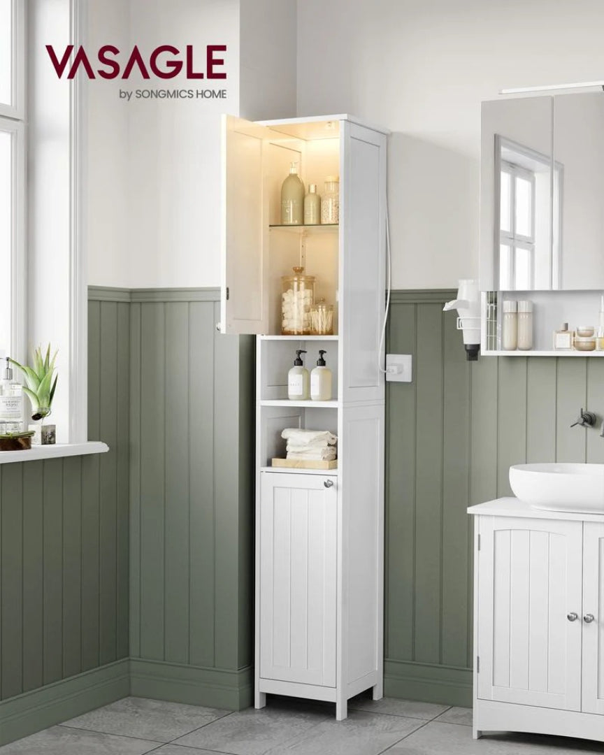 Bathroom Cabinet With Lights Tall Storage Cabinet 66.9in High
