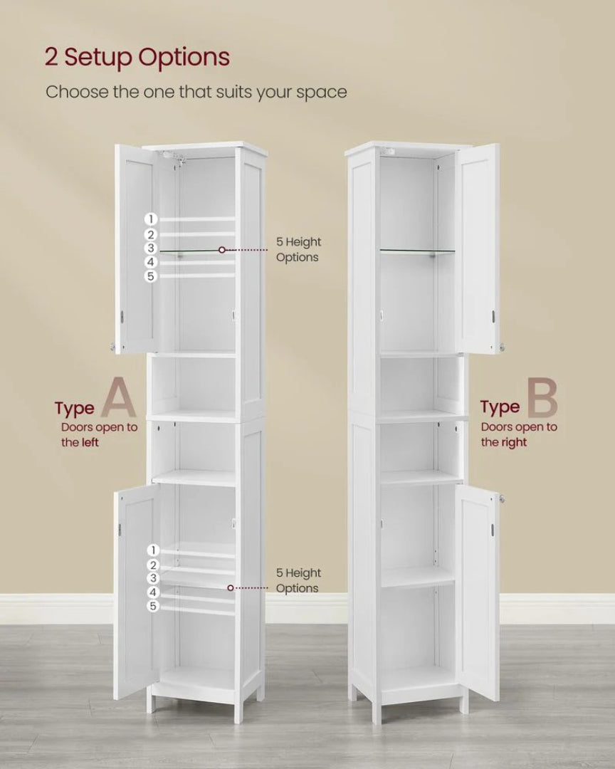Bathroom Cabinet With Lights Tall Storage Cabinet 66.9in High