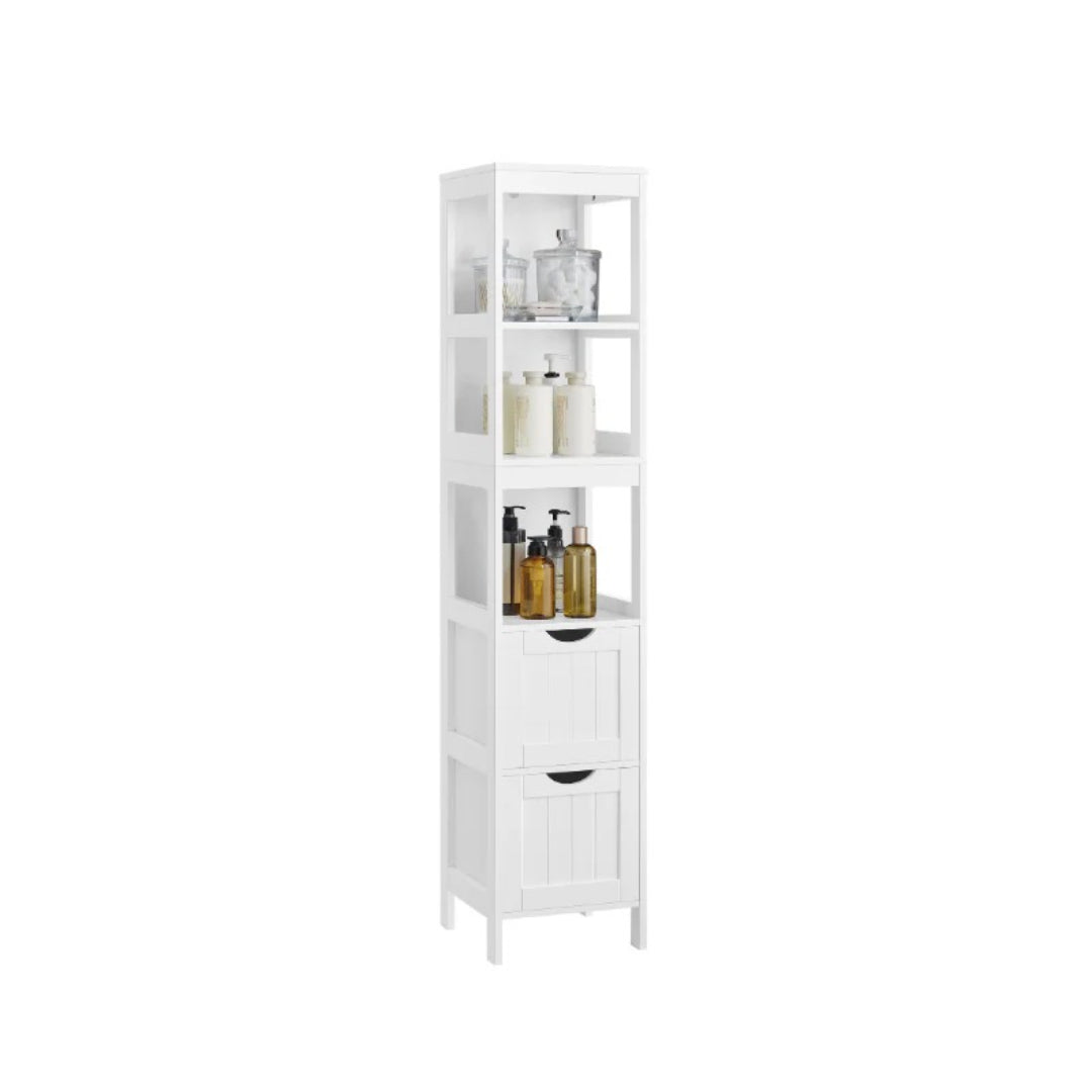 Bathroom Floor Cabinet With 2 Removable Drawers 55.7in High