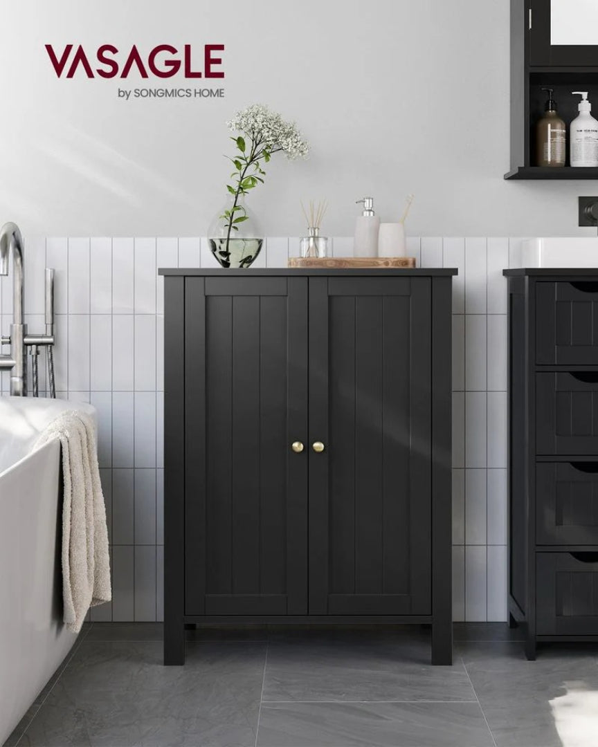 Bathroom Floor Storage Cabinet Freestanding 23.6in Wide