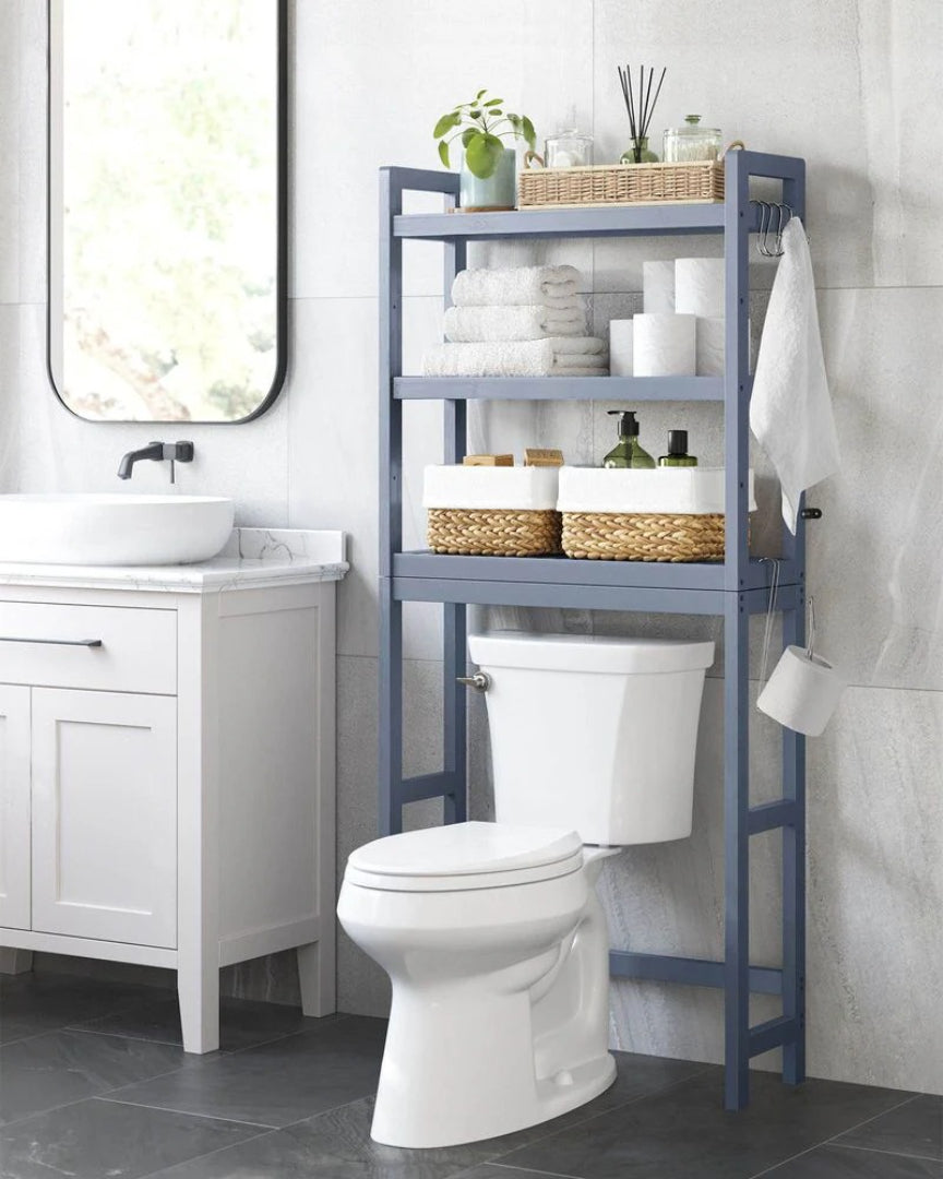 Bamboo Over Toilet Bathroom Organizer 3 Or 4 Tier Shelf