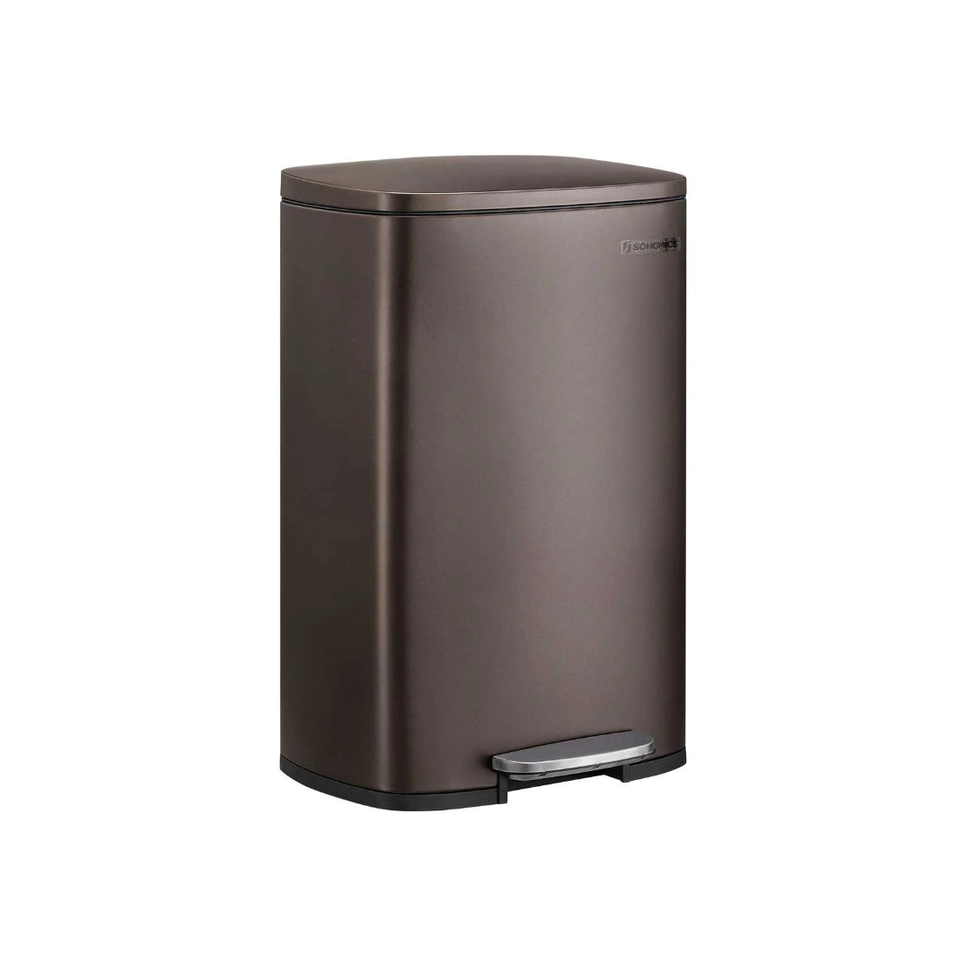 13-Gallon Stainless Steel Step Trash Can with Soft-Close Lid
