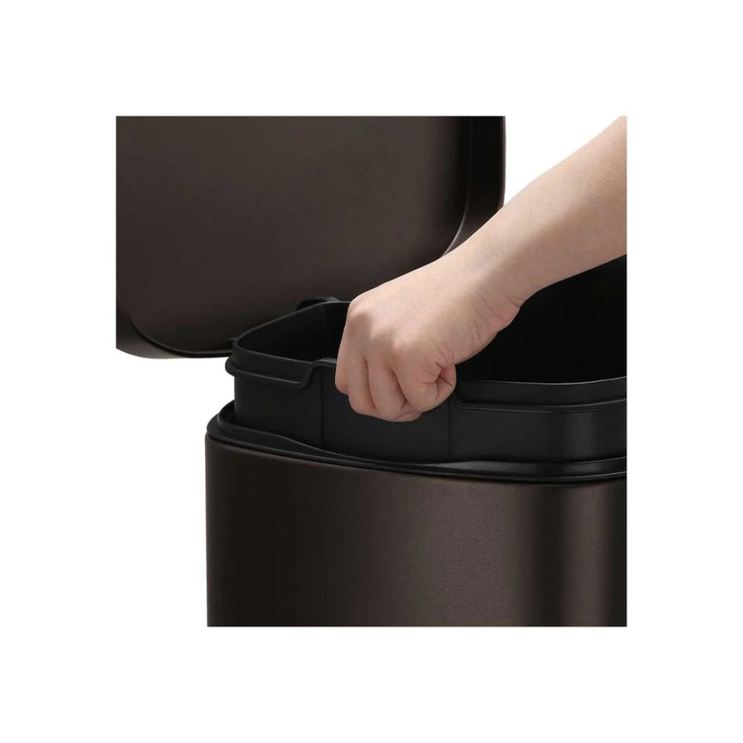 13-Gallon Stainless Steel Step Trash Can with Soft-Close Lid