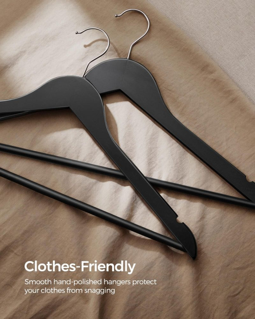 Wood Coat Hangers 20 Pack With Shoulder Notches