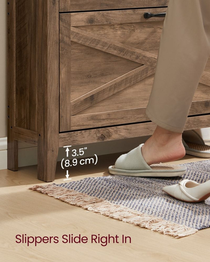 Shoe Storage Cabinet With Flip Drawers, Slim Entryway Organizer