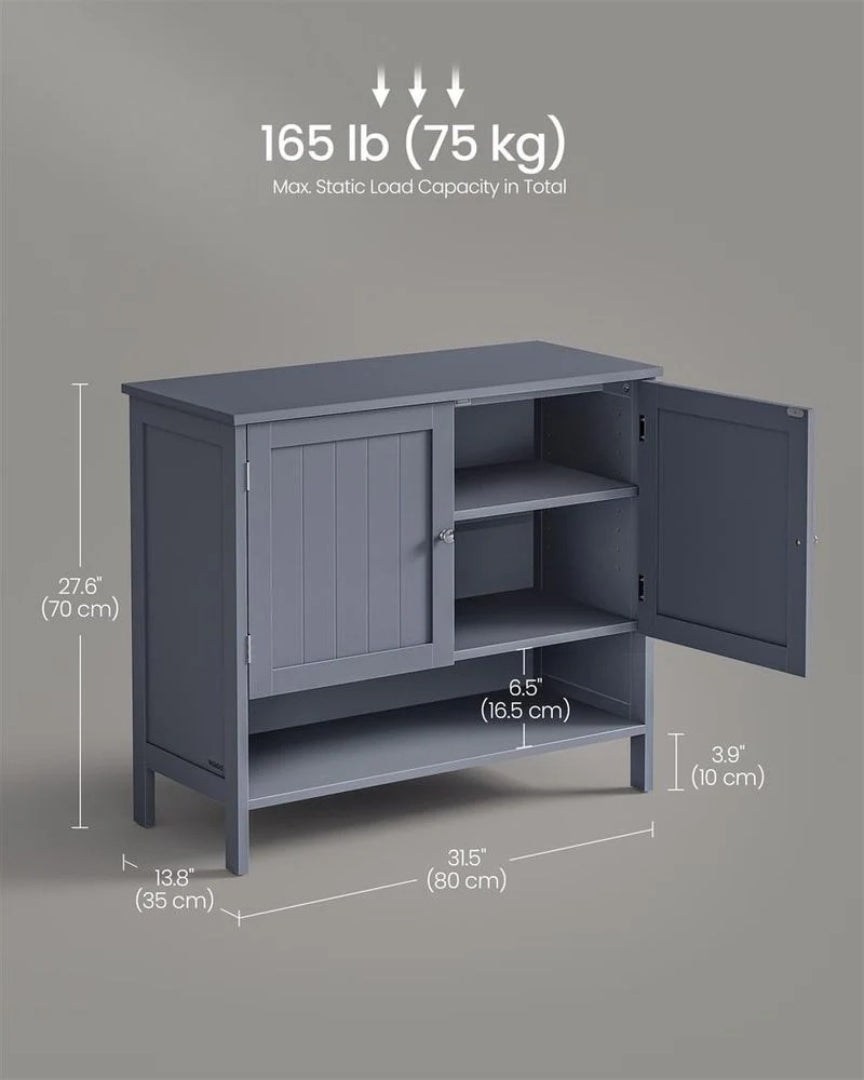 3-Tier Shoe Storage Cabinet with Adjustable Shelf, Entryway Organizer