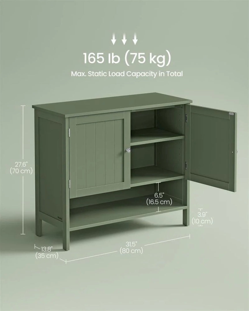 3-Tier Shoe Storage Cabinet with Adjustable Shelf, Entryway Organizer