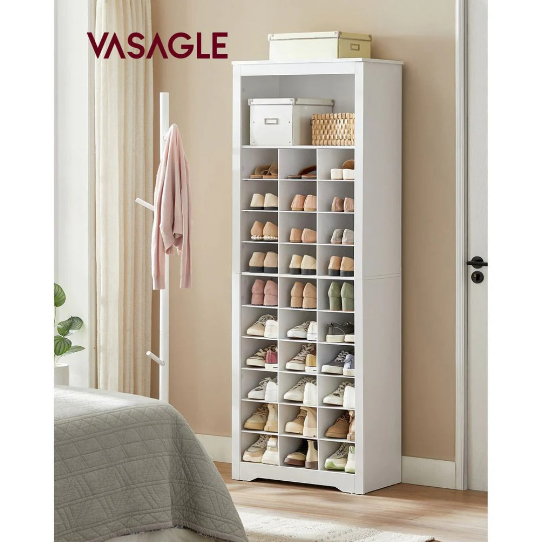 10 Tier Shoe Rack Organizer With Storage Compartments, Tall Unit