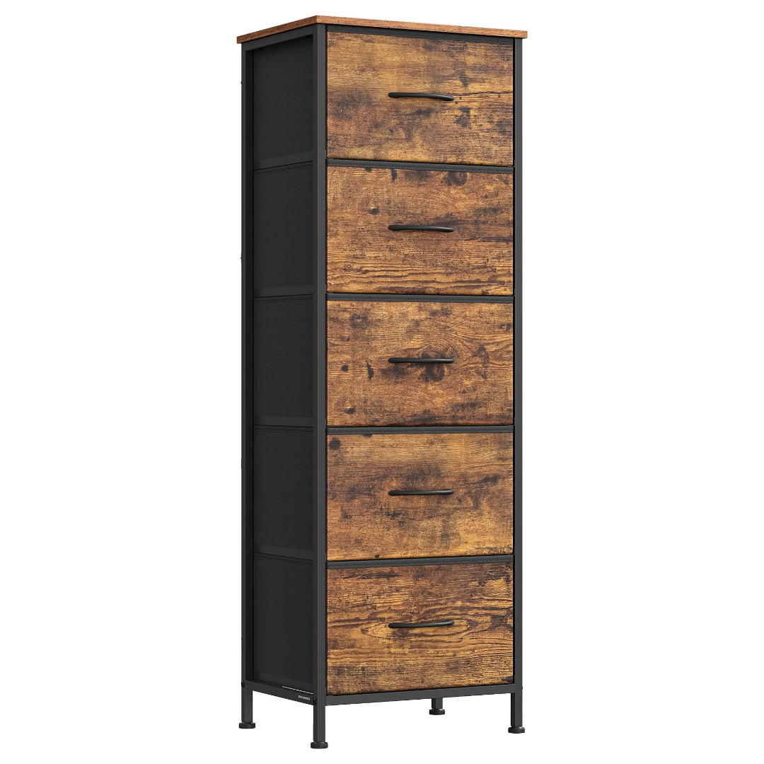 5 Drawer Dresser Storage Organizer With Steel Frame 46 Inch