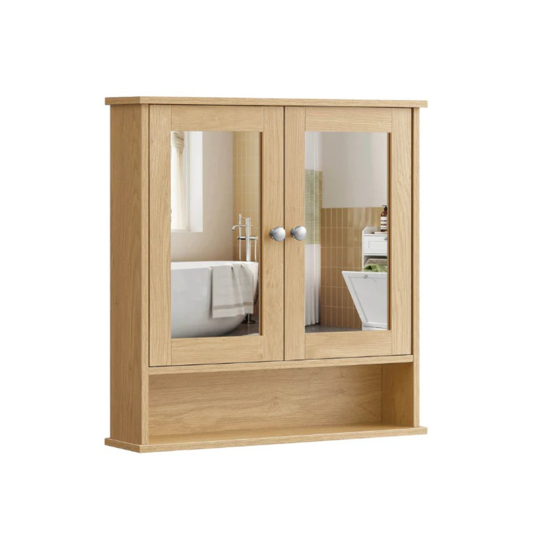 Bathroom Cabinet With Mirror Wall Mounted Storage 22.2in Wide