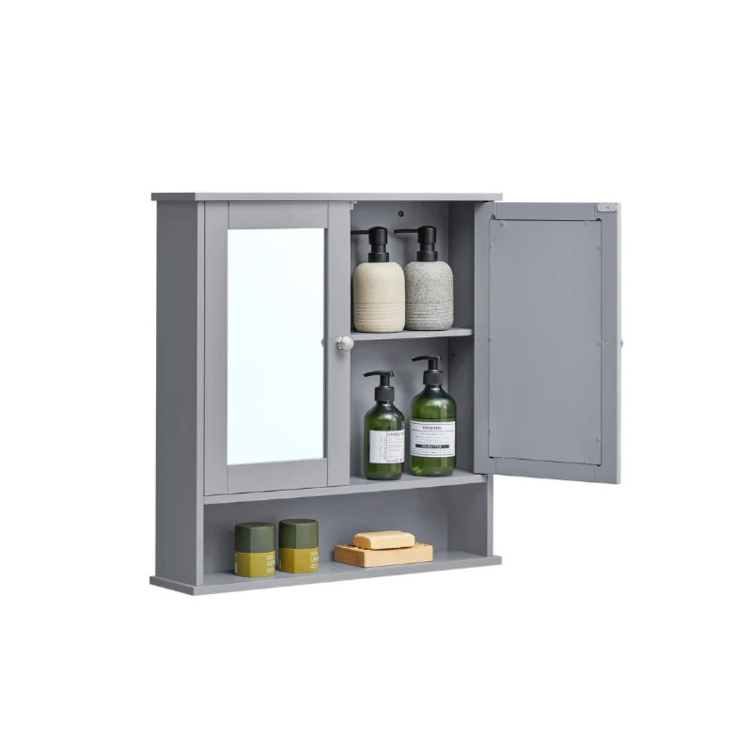 Bathroom Cabinet With Mirror Wall Mounted Storage 22.2in Wide