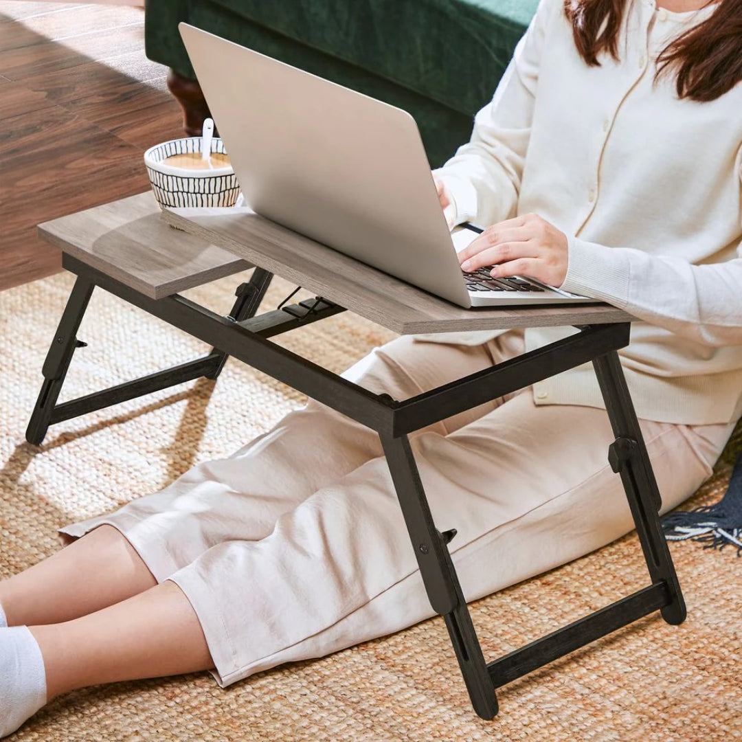 Adjustable Laptop Desk With Tilting Top & Height, Bed Sofa Tray