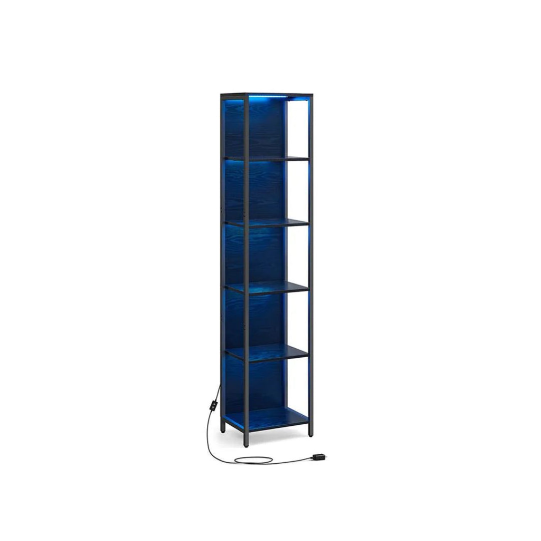 6 Tier LED Bookshelf With Dimmable Lights Display Shelf