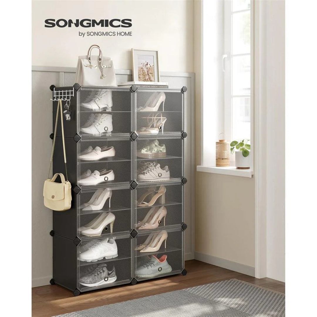 Shoe Organizer Cabinet With Doors 4 To 10 Cubes