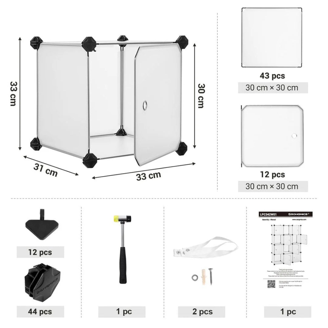 Cube Storage Cabinet With Doors 9 To 16 Plastic Cubes