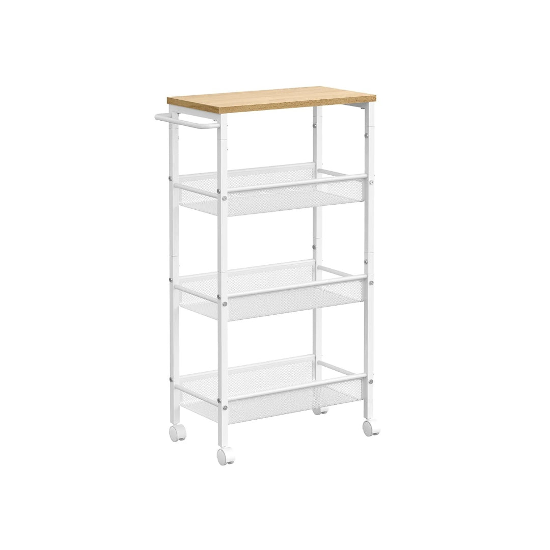 Slim Rolling Storage Cart 4 Or 5 Tier Narrow Utility