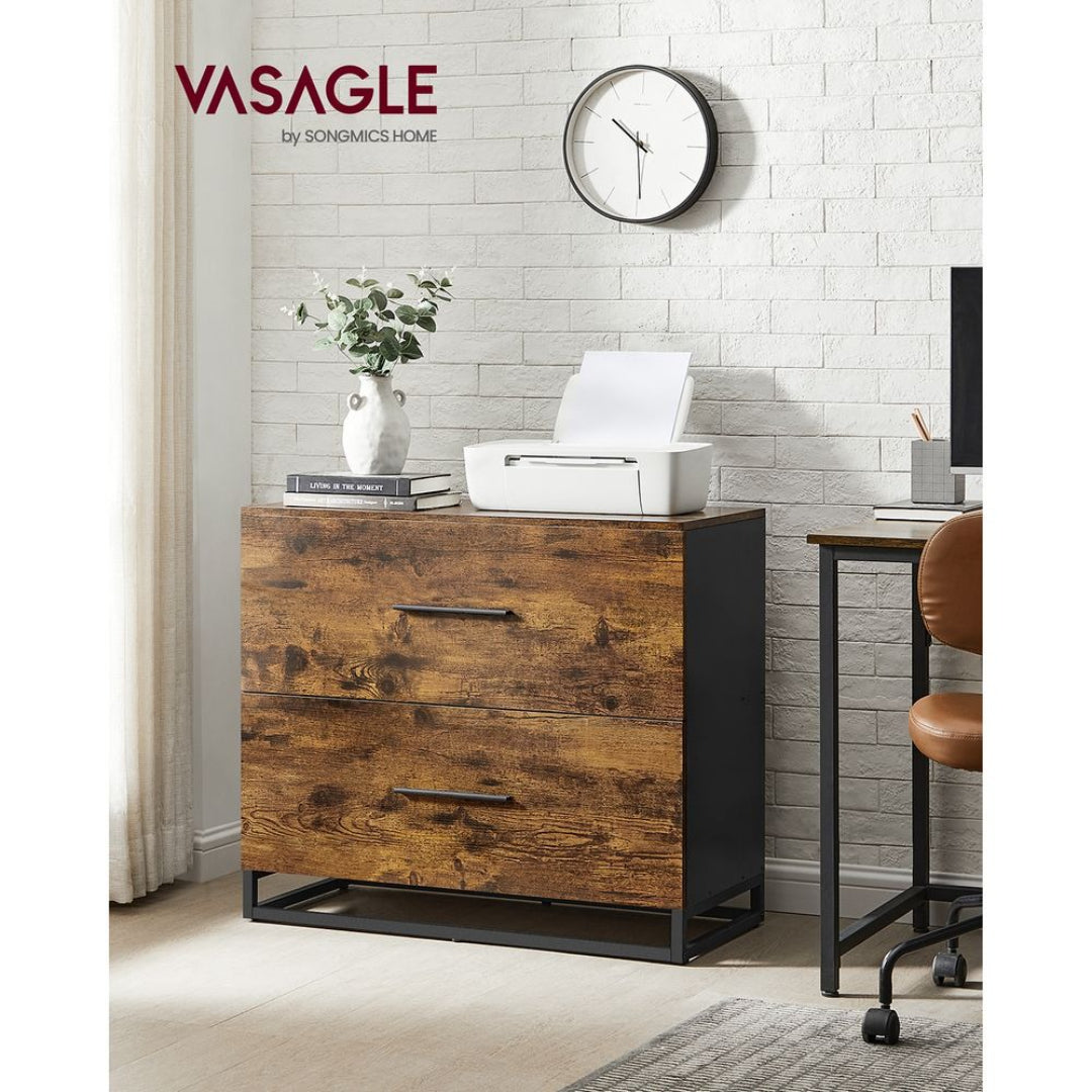 2 Drawer Lateral File Cabinet For A4 Letter Legal Files, 34.1 Inch