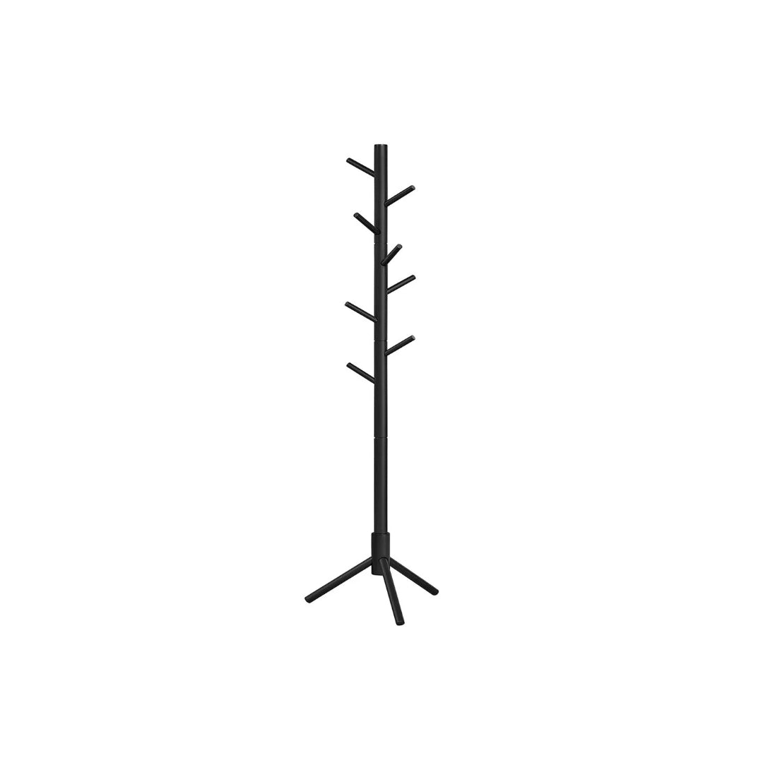 Solid Wood Coat Rack With 8 Hooks, 68.9 Inch Freestanding Stand
