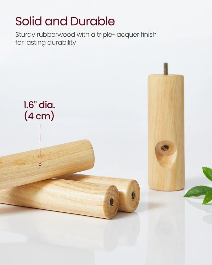 Solid Wood Coat Rack With 8 Hooks, 68.9 Inch Freestanding Stand