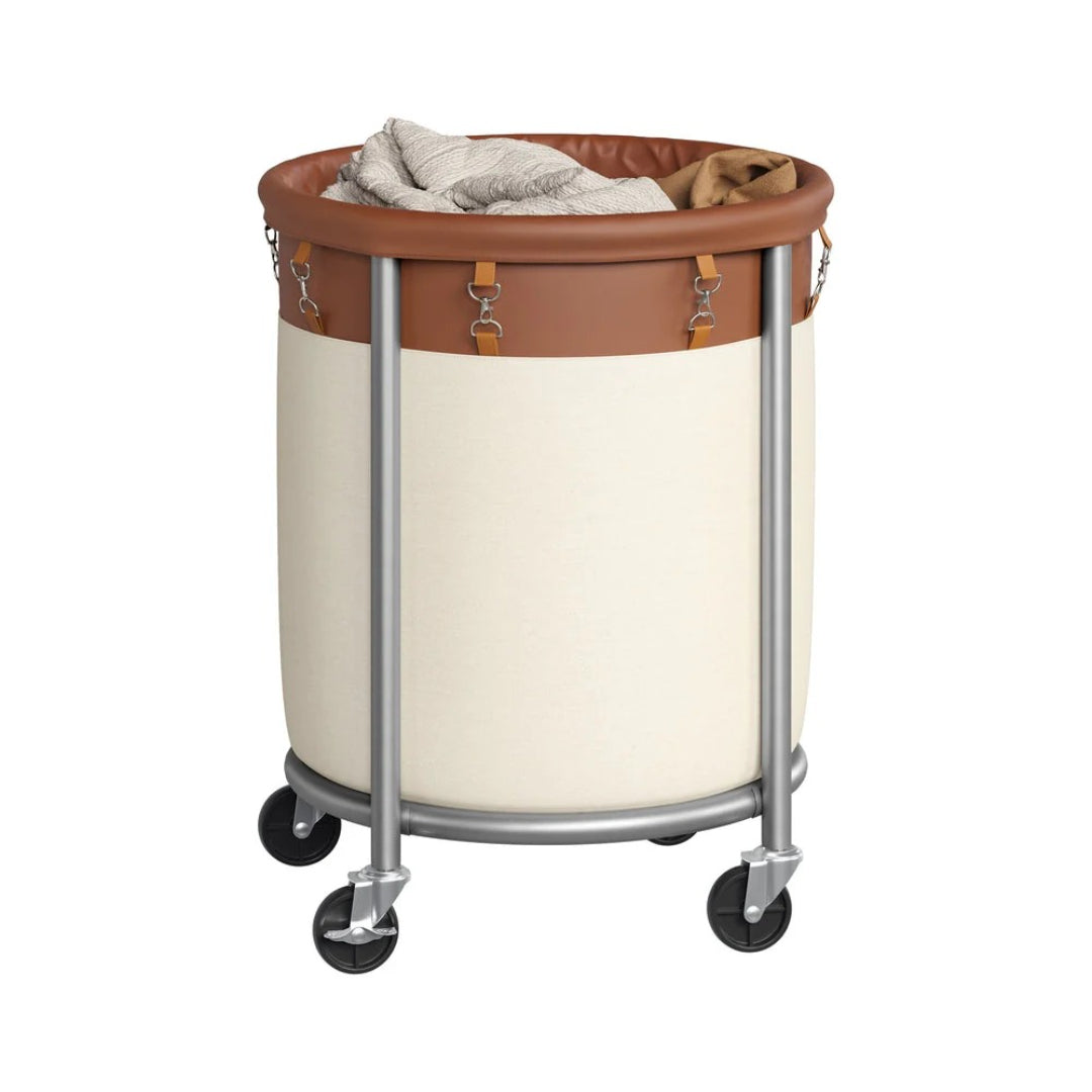 Laundry Basket With Wheels 29 Gallon Removable Bag 28in High