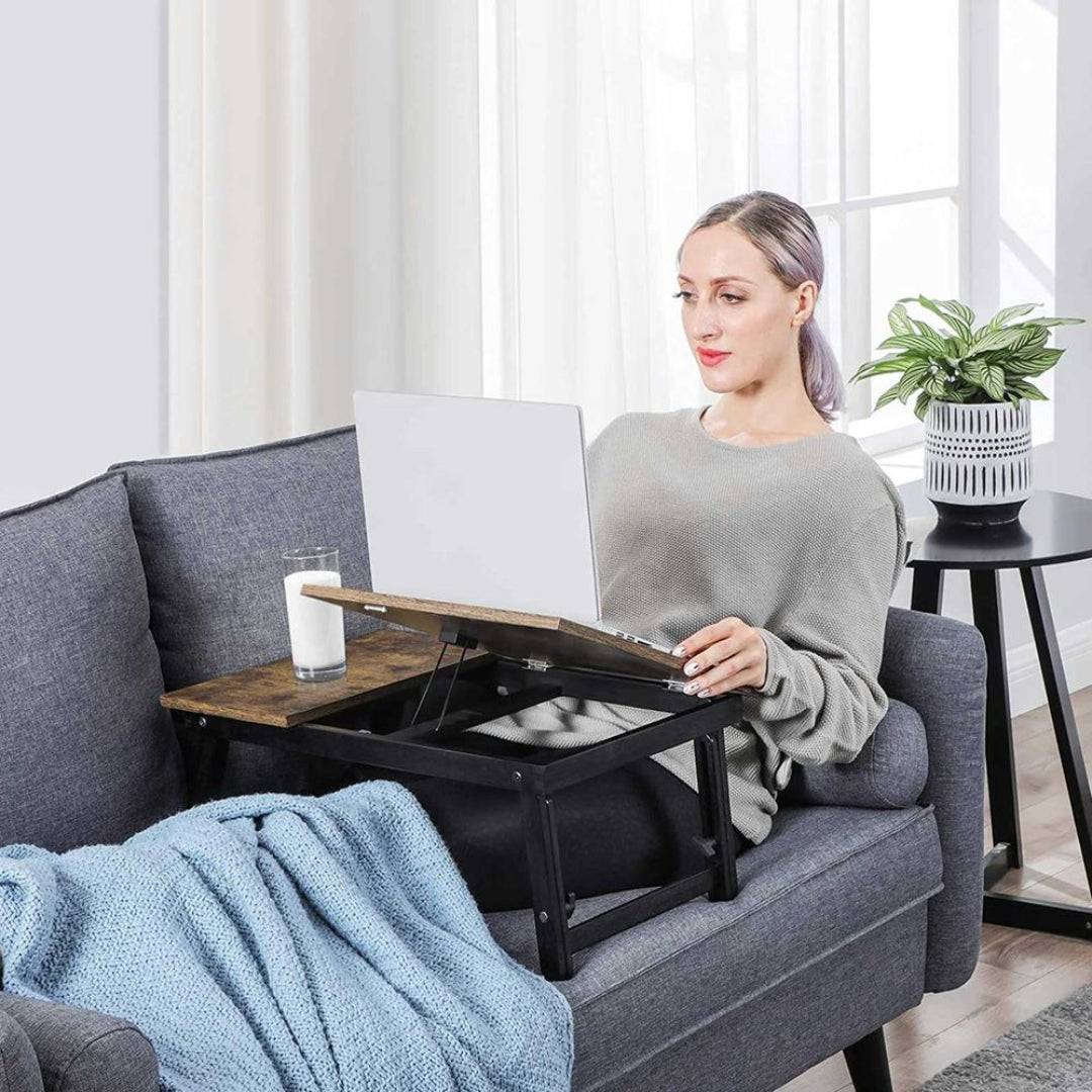 Adjustable Laptop Desk With Tilting Top & Height, Bed Sofa Tray