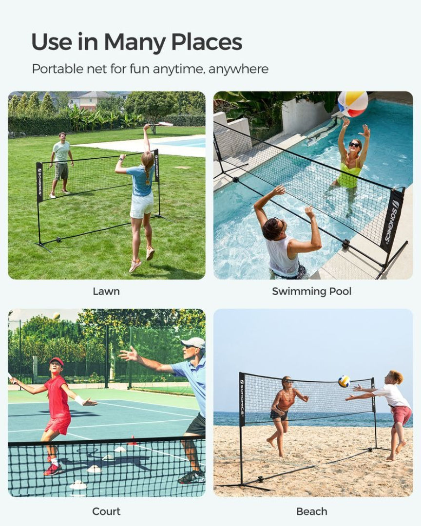 Badminton Net Portable Adjustable Height 35.4-61in Set