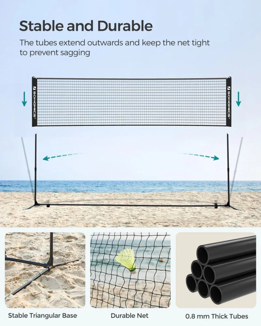 Badminton Net Portable Adjustable Height 35.4-61in Set